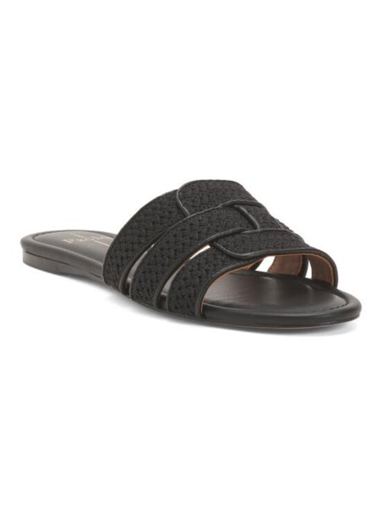 Plus Size - Cross Band Crochet Slide (WW) - Torrid LINEA PAOLO Legacy Crochet Slide Sandals